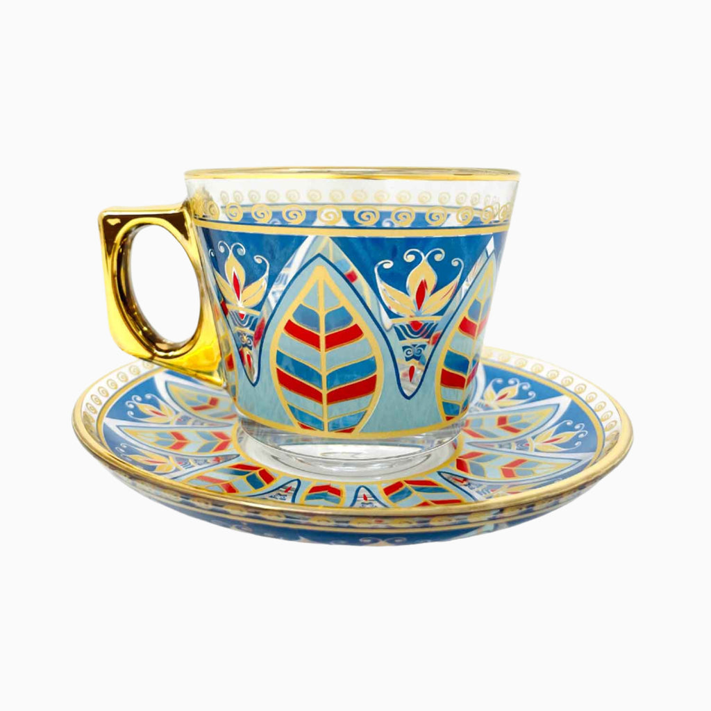 12-PIECE DECORATED MIX COLOUR 1 TEA SET FOR 6-PERSON