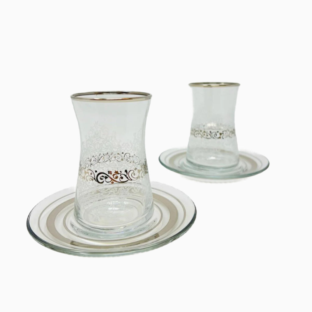 12-PIECE DECORATED SILVER TEA SET FOR 6-PERSON