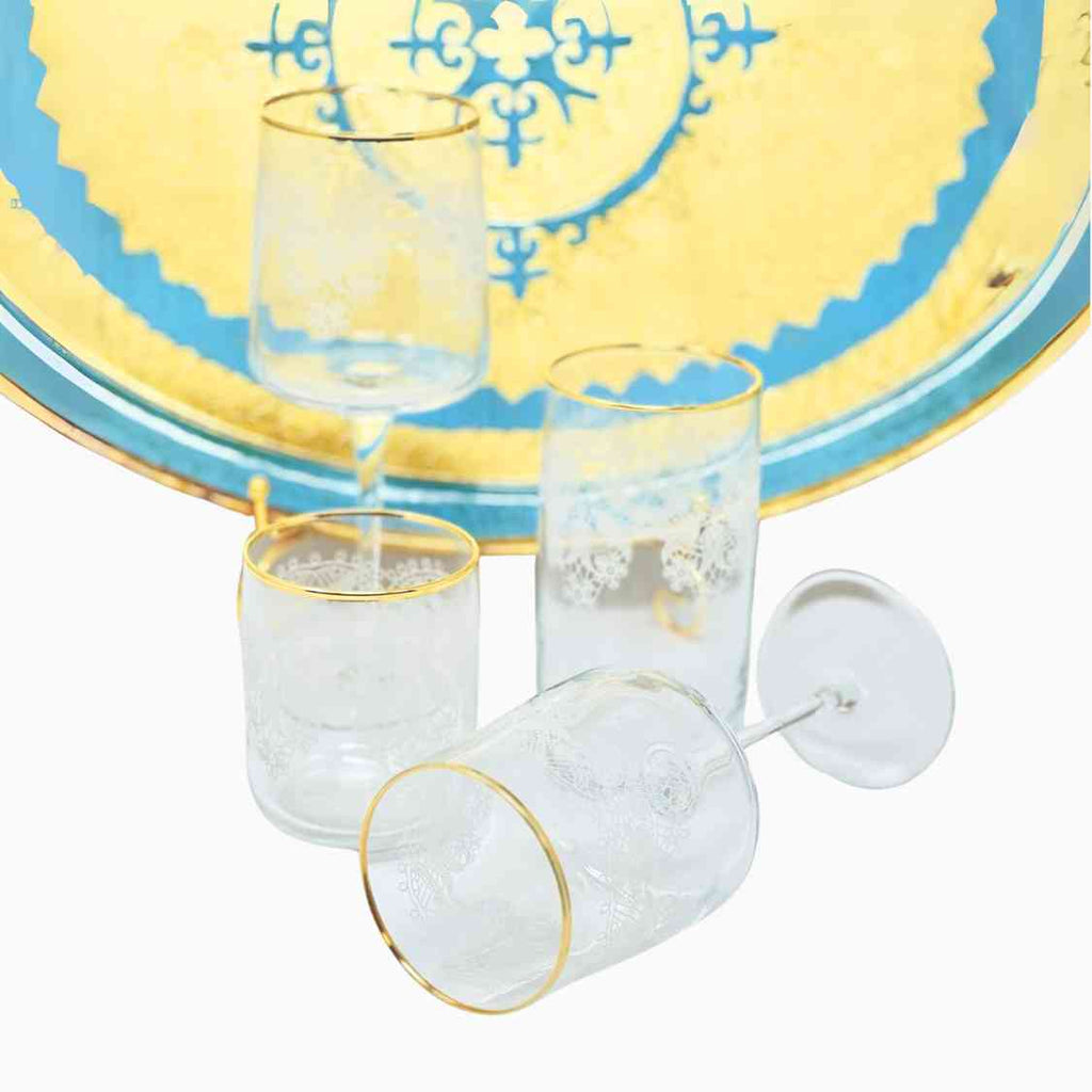 18-PIECE DRINKING AND WINE GLASSES IN SET