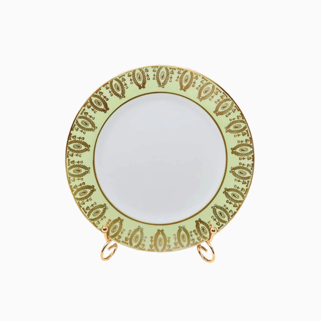 6 PIECES ITALIAN CORONA NEW GREEN DESSERT PLATE SET