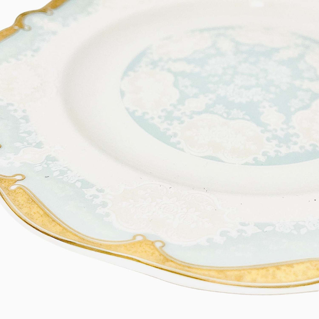 98-PIECE WHITE & GOLD MARTA BLUE DINNERWARE SET FOR 12-PERSON