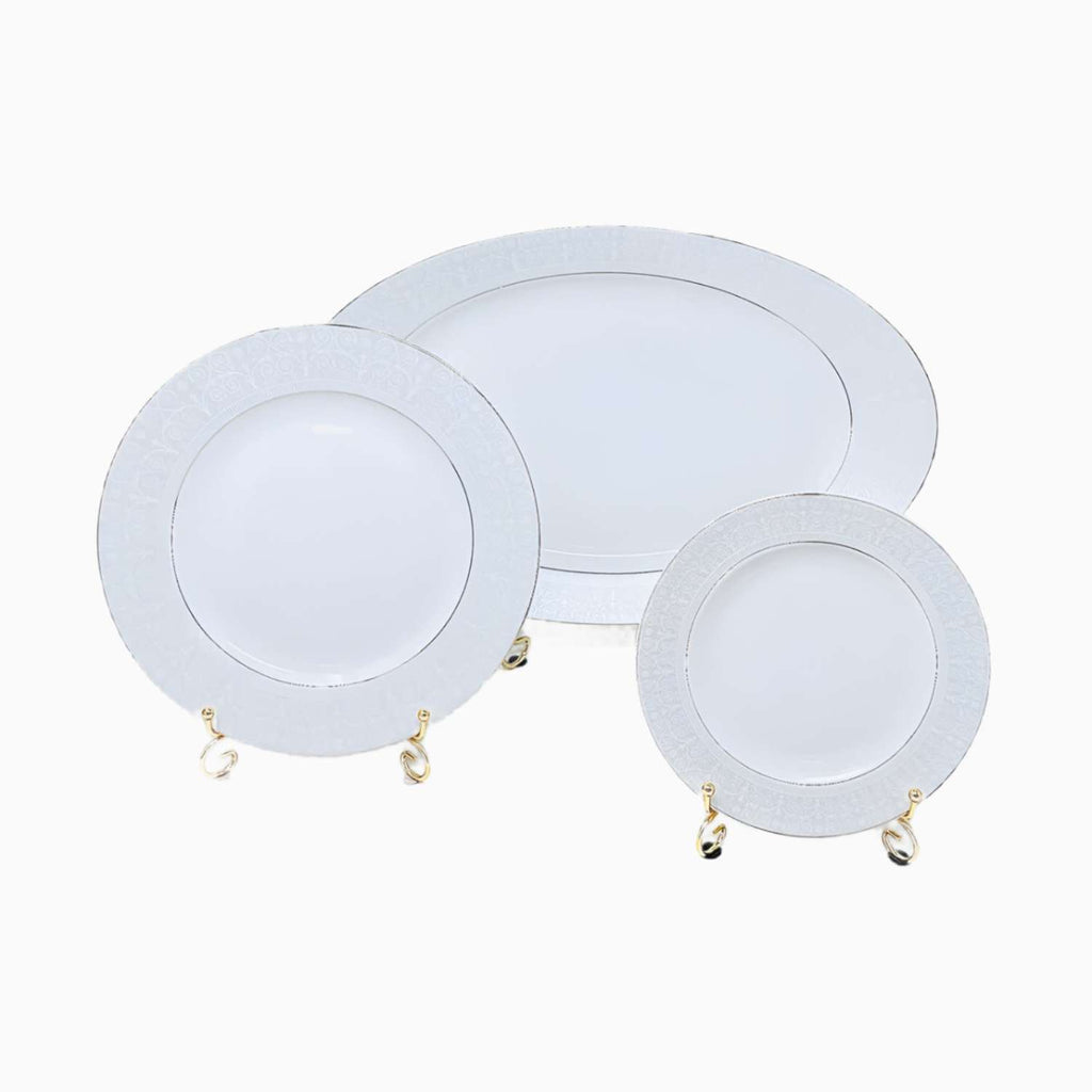 Set of three round light fixtures on a white background