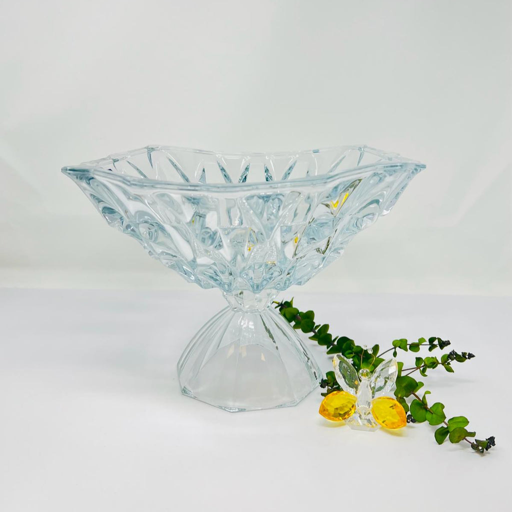 GLASS FRUIT BOWL ON FOOT_TITANO