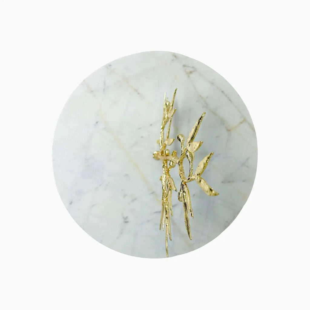 MARBLE SERVING DISH ON STAND