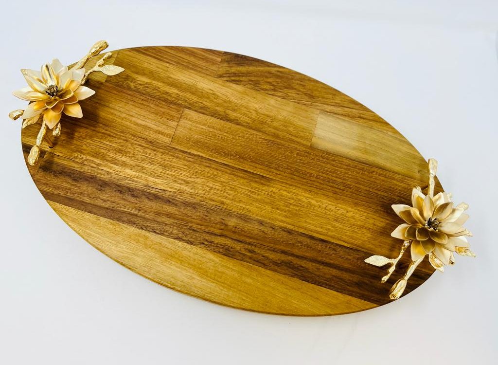 OVAL_WOODEN_TRAY_WITH_GOLDEN_TONE_HANDLES