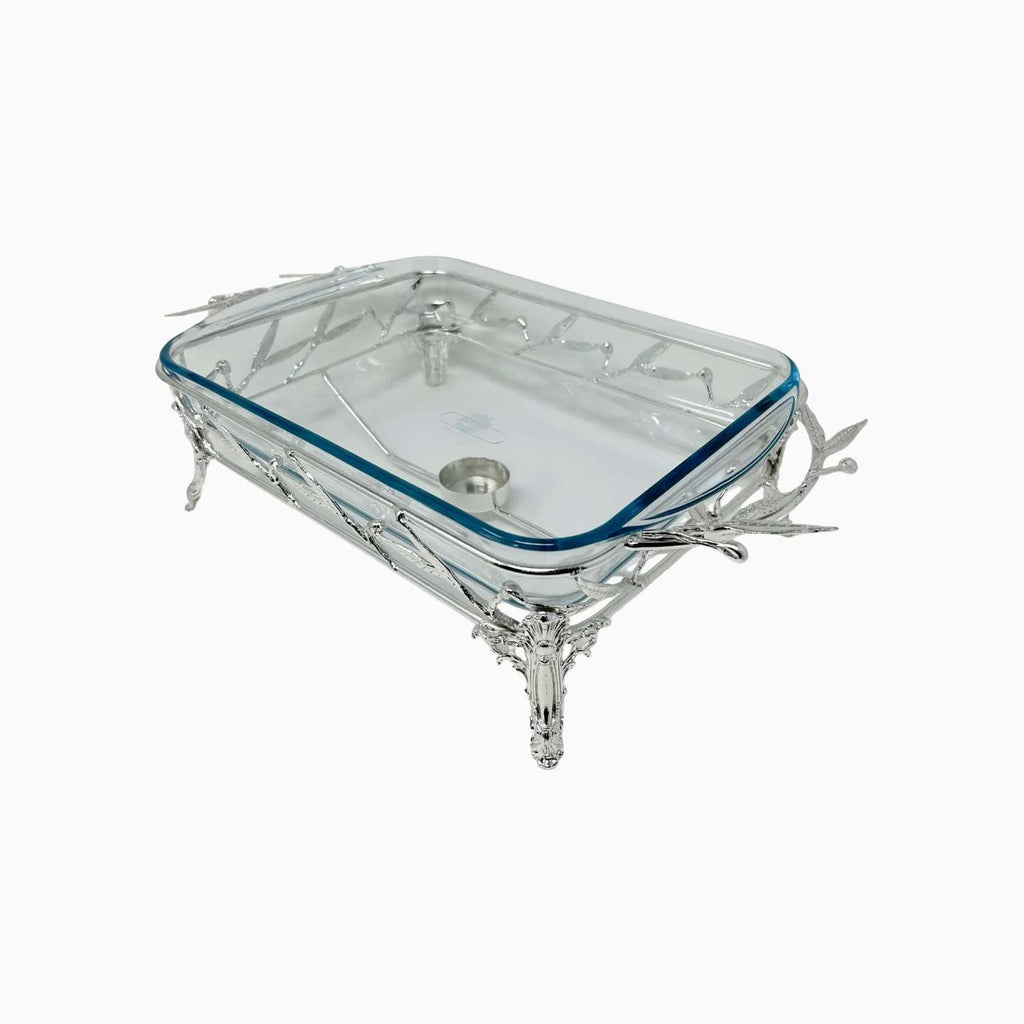 PYREX SERVING DISH WITH WARMER, OLIVE COLLECTION