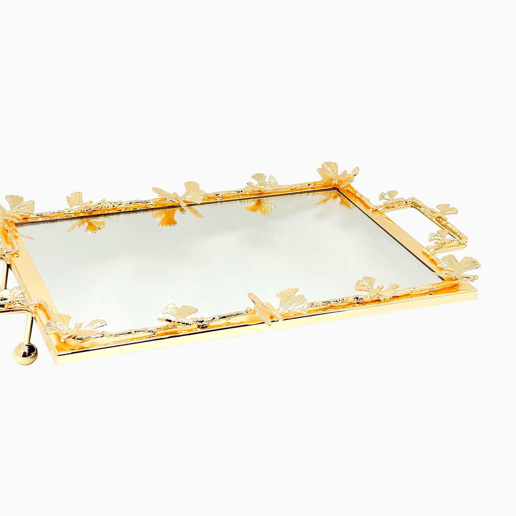 RECTANGULAR BUTTERFLY MIRROR TRAY