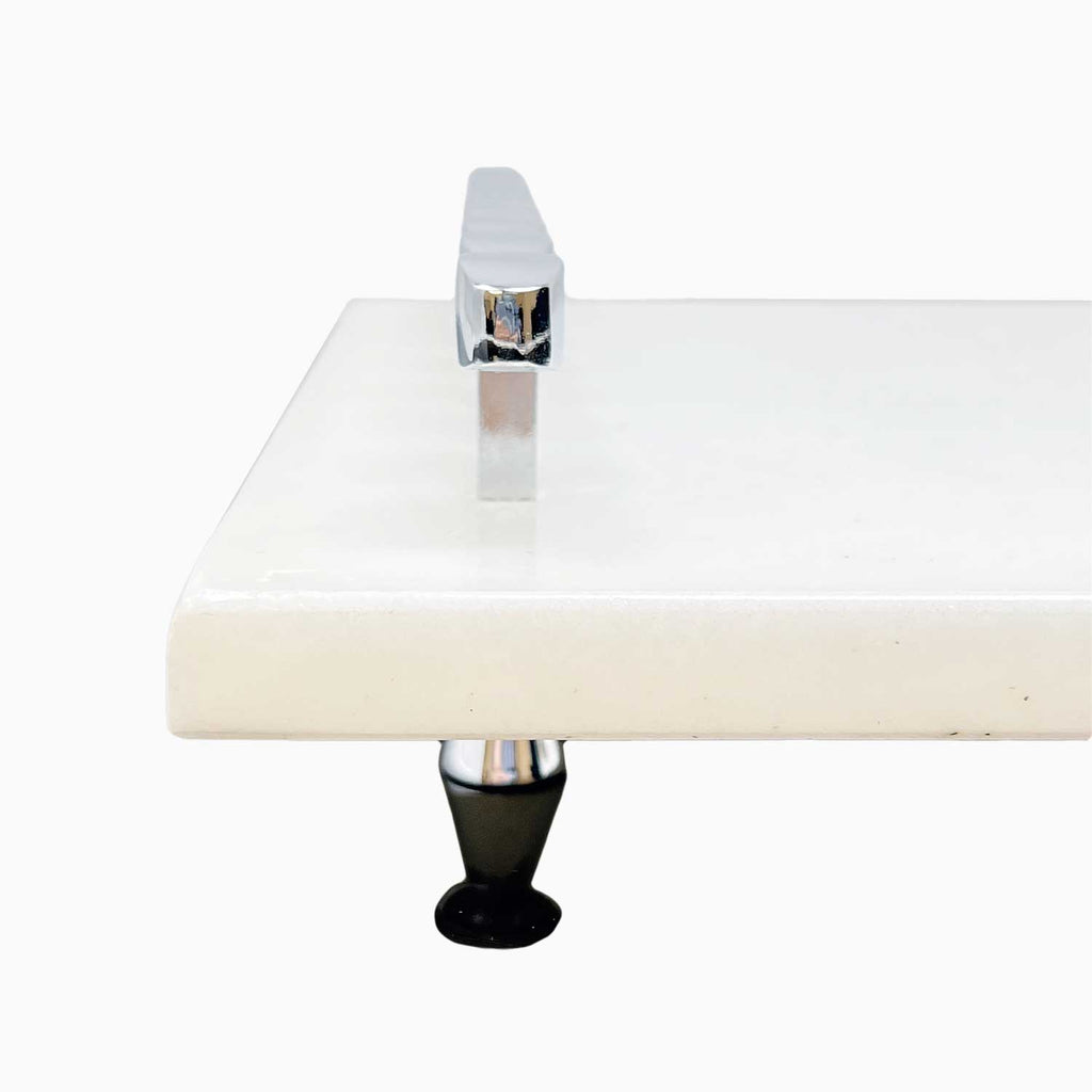 RECTANGULAR MARBLE SERVING BOARD WITH HANDLES