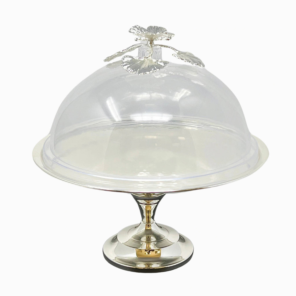 ROUND SILVER CAKE STAND