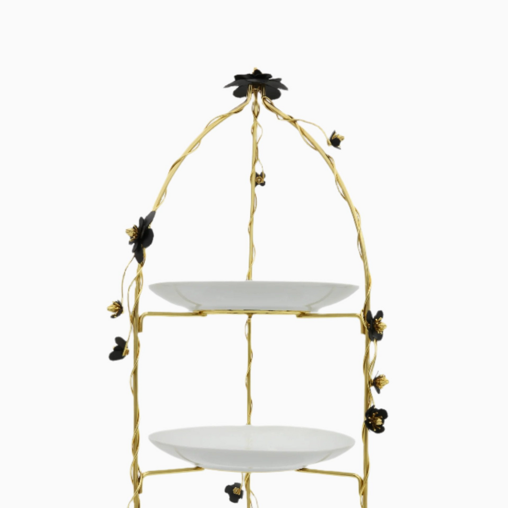 ROUND THREE TIER SERVING PLATE