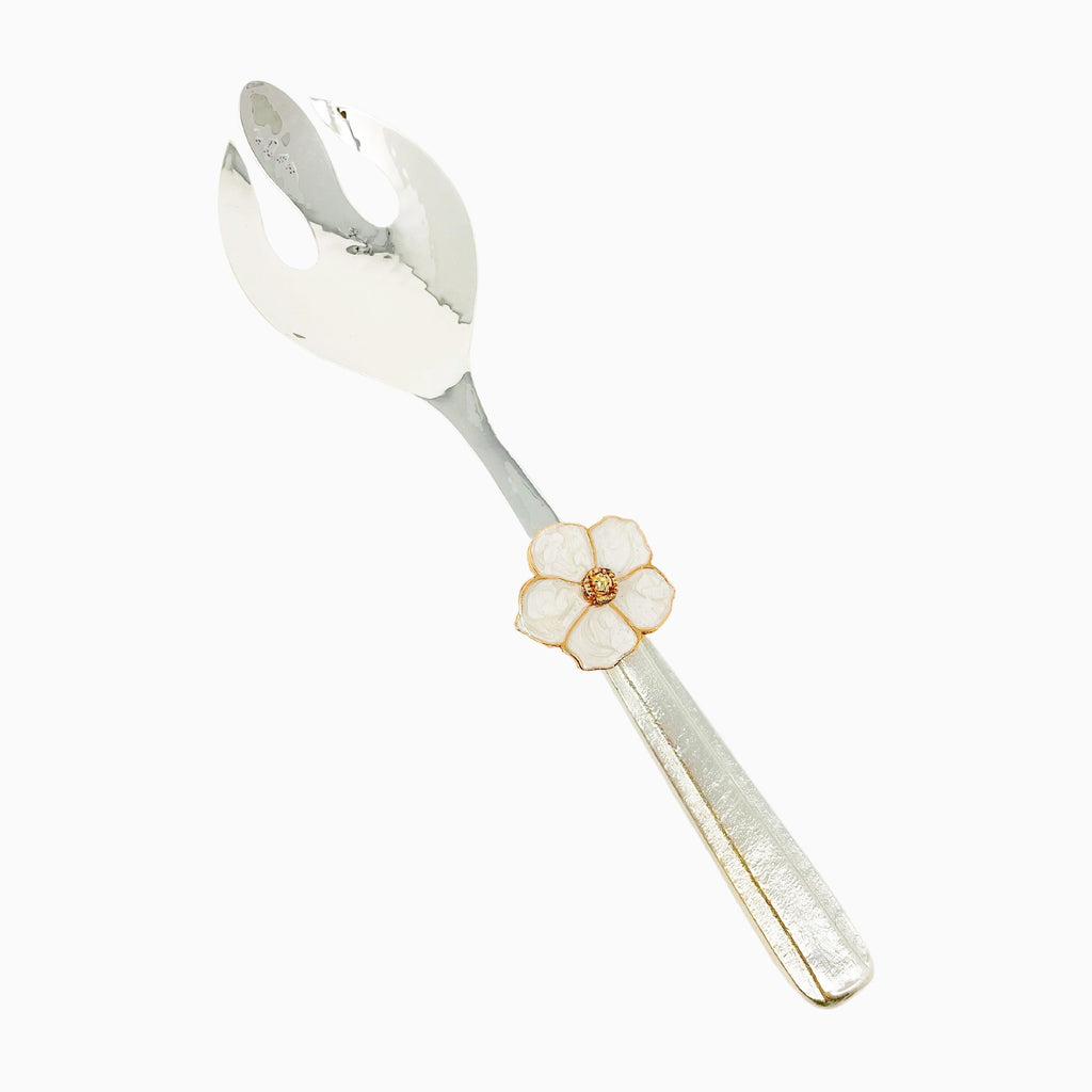 SILVER TONE SALAD FORK