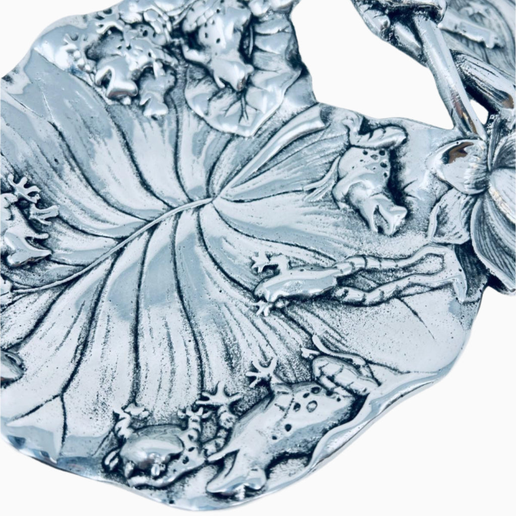 TWO SECTION FLOWER SWEET PLATE