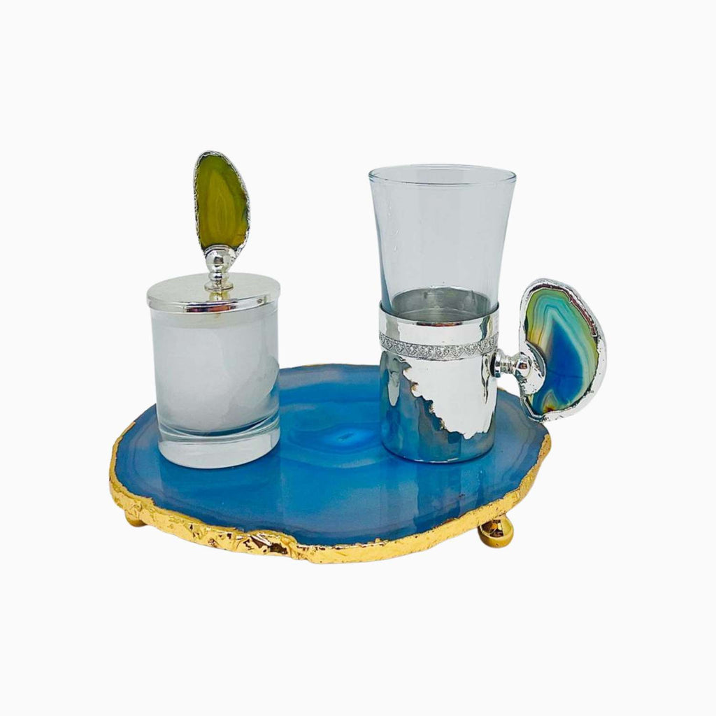 candle with stone lid