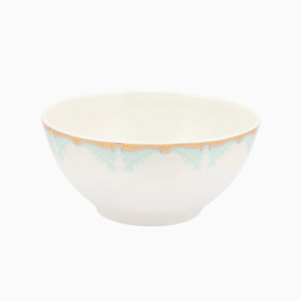 98-PIECE WHITE & GOLD MARTA BLUE DINNERWARE SET FOR 12-PERSON