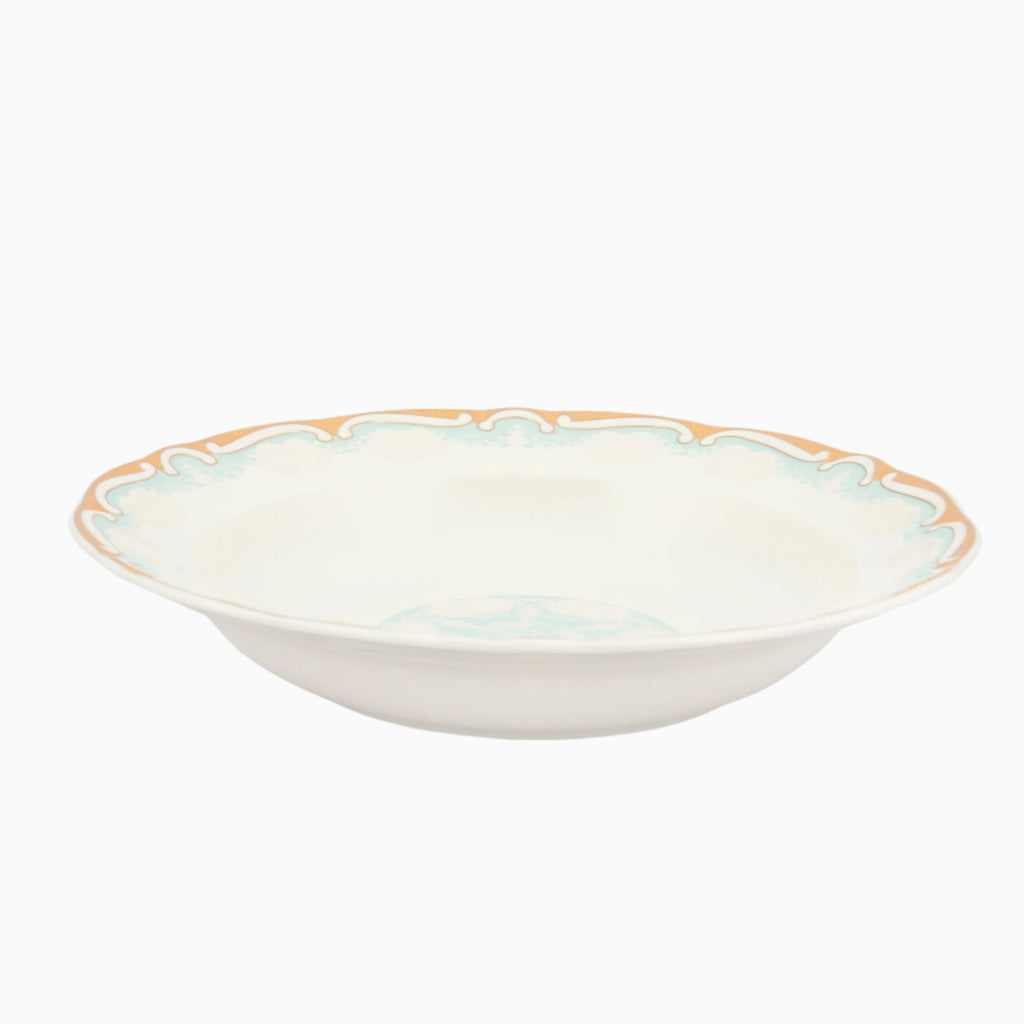 98-PIECE WHITE & GOLD MARTA BLUE DINNERWARE SET FOR 12-PERSON