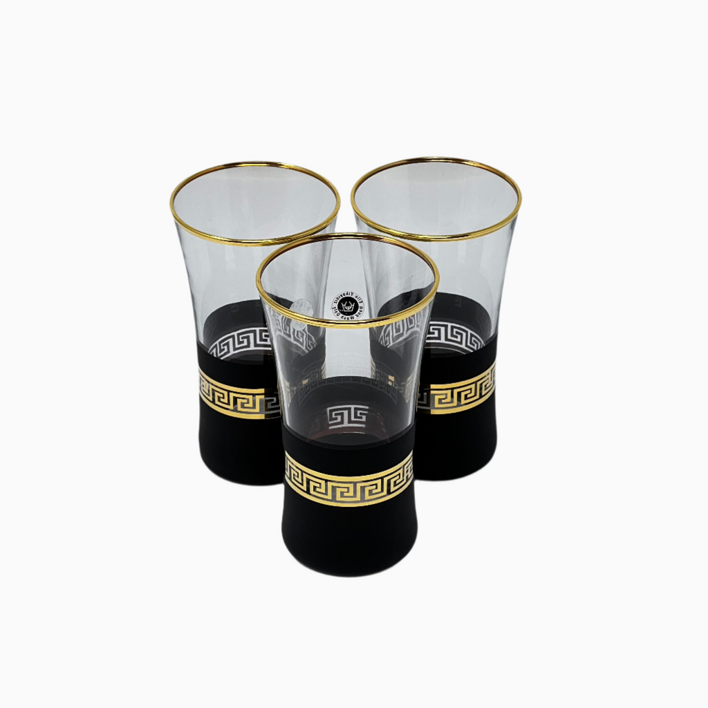 6-PIECE GOLD DECORATED DRINKING GLASS