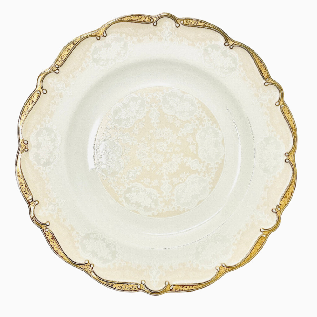 6 PERSON 30 PIECE MARTA ROSE GOLD DINNERWARE SET