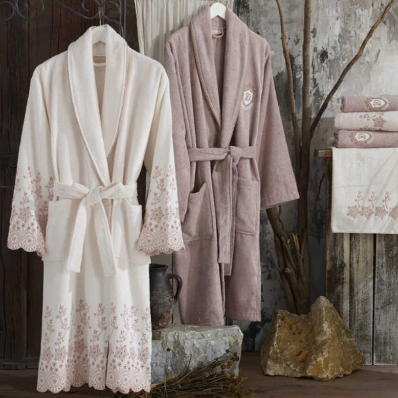 8-PIECE BAMBOO BATHROBE SET FOR COUPLE, VENUS