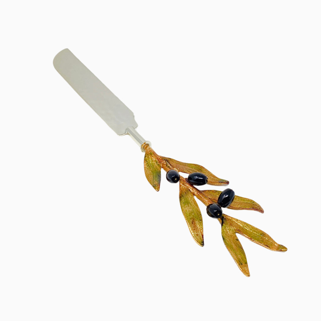 CAKE KNIFE WITH BLACK OLIVE HANDLE