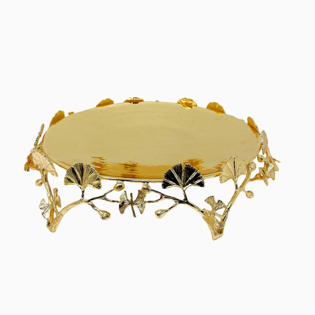 GOLDEN TONE CAKE STAND