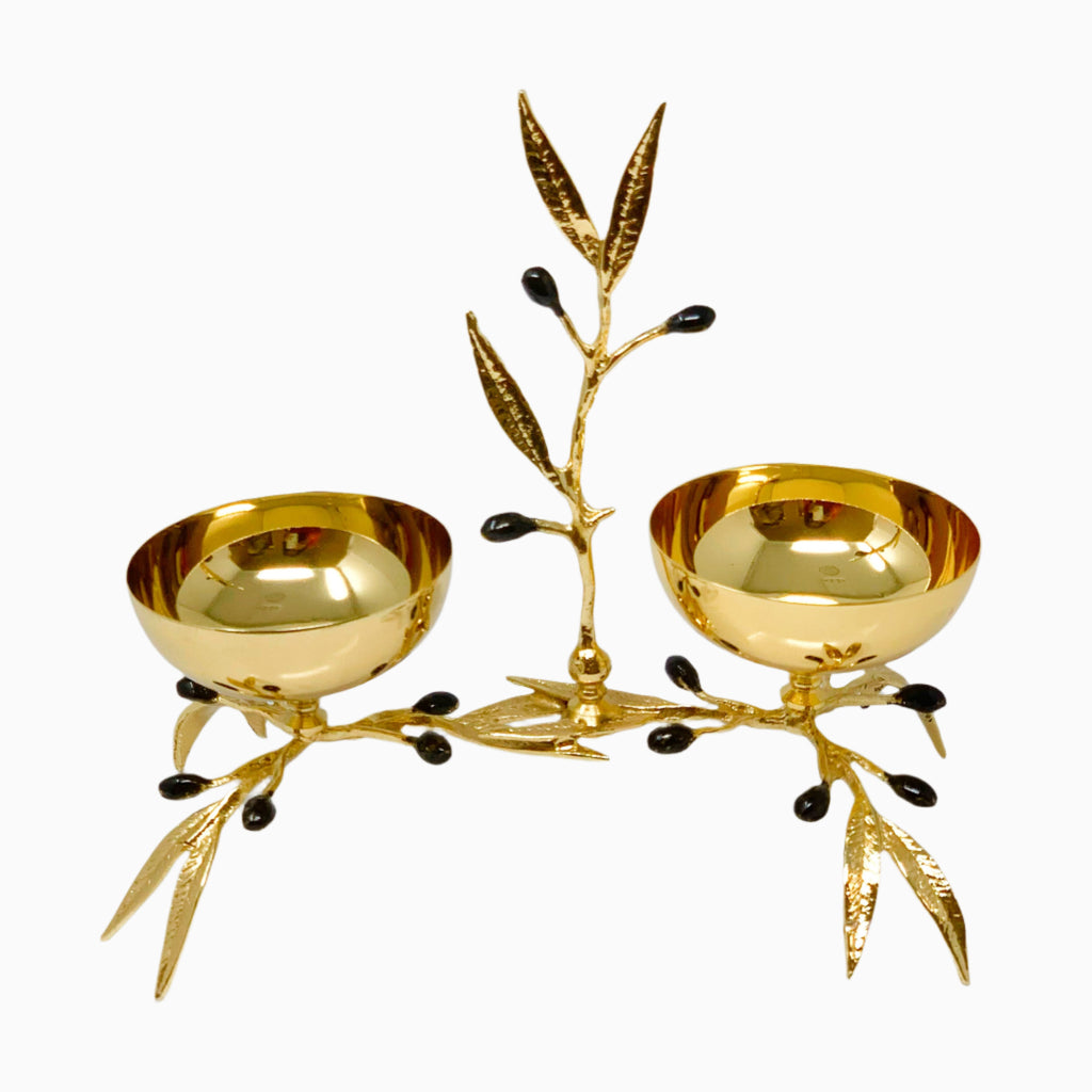 GOLD TONED SNACK BOWL FROM OLIVE COLECTION