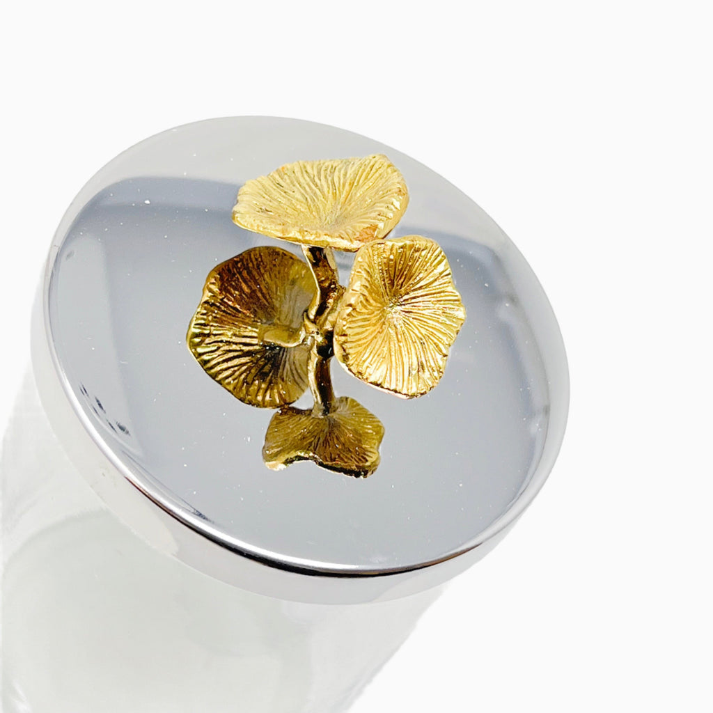 LARGE GLASS JAR WITH MUSHROOM LID