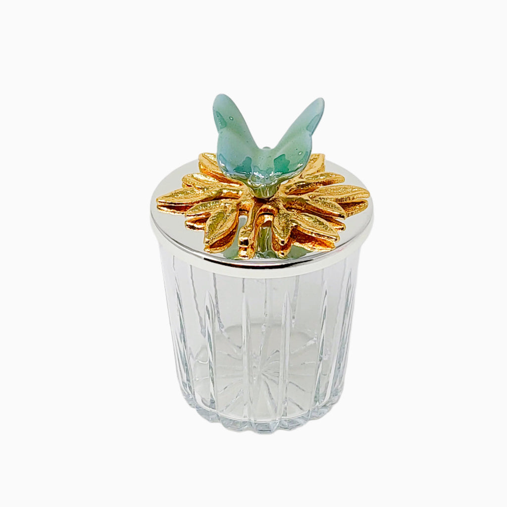 MEDIUM CANDY JAR WITH BUTTERFLY