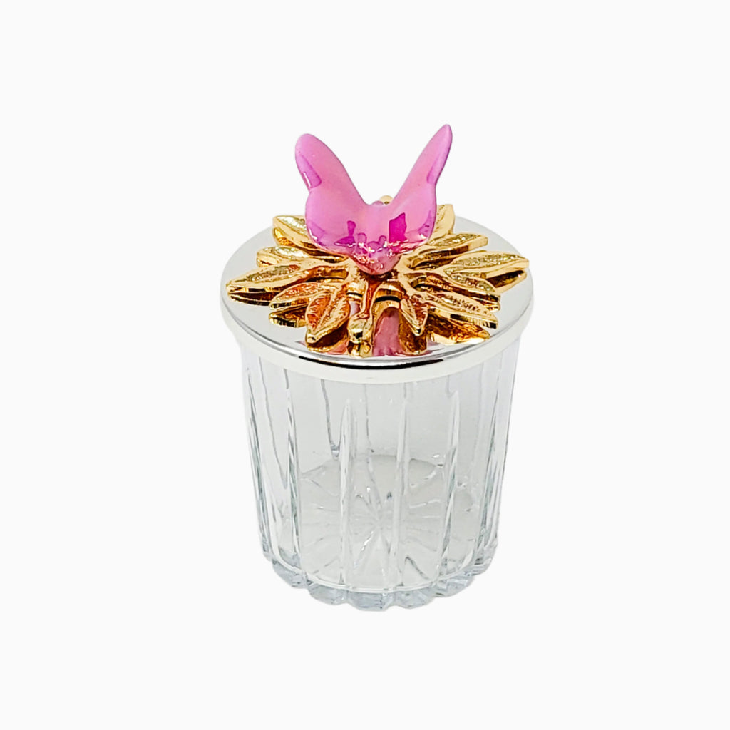 MEDIUM CANDY JAR WITH BUTTERFLY