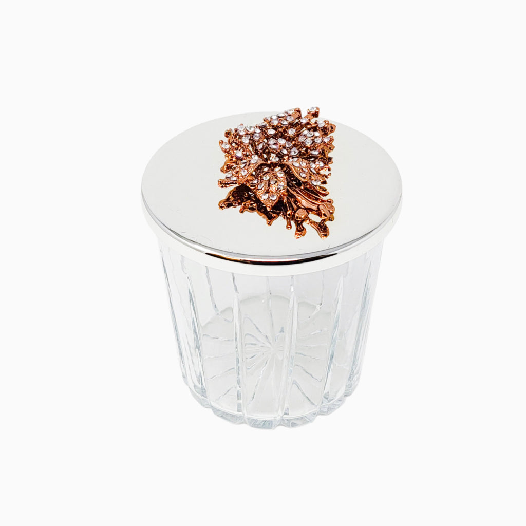 MEDIUM JAR WITH ACRYLIC ROUND GEM STONE