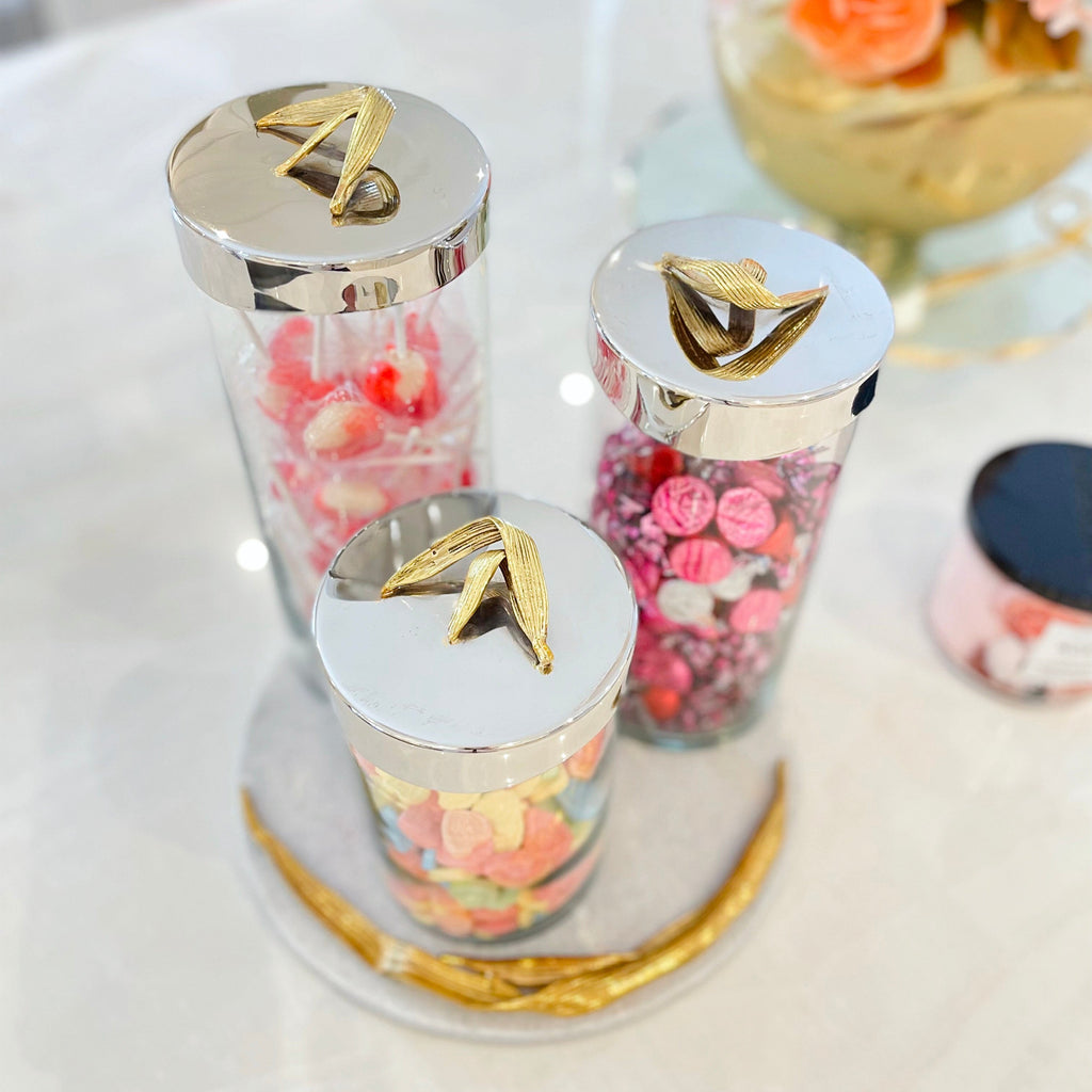 MEDIUM JAR WITH THIN LEAF