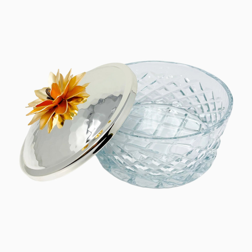 ROUND GLASS SERVING BOWL