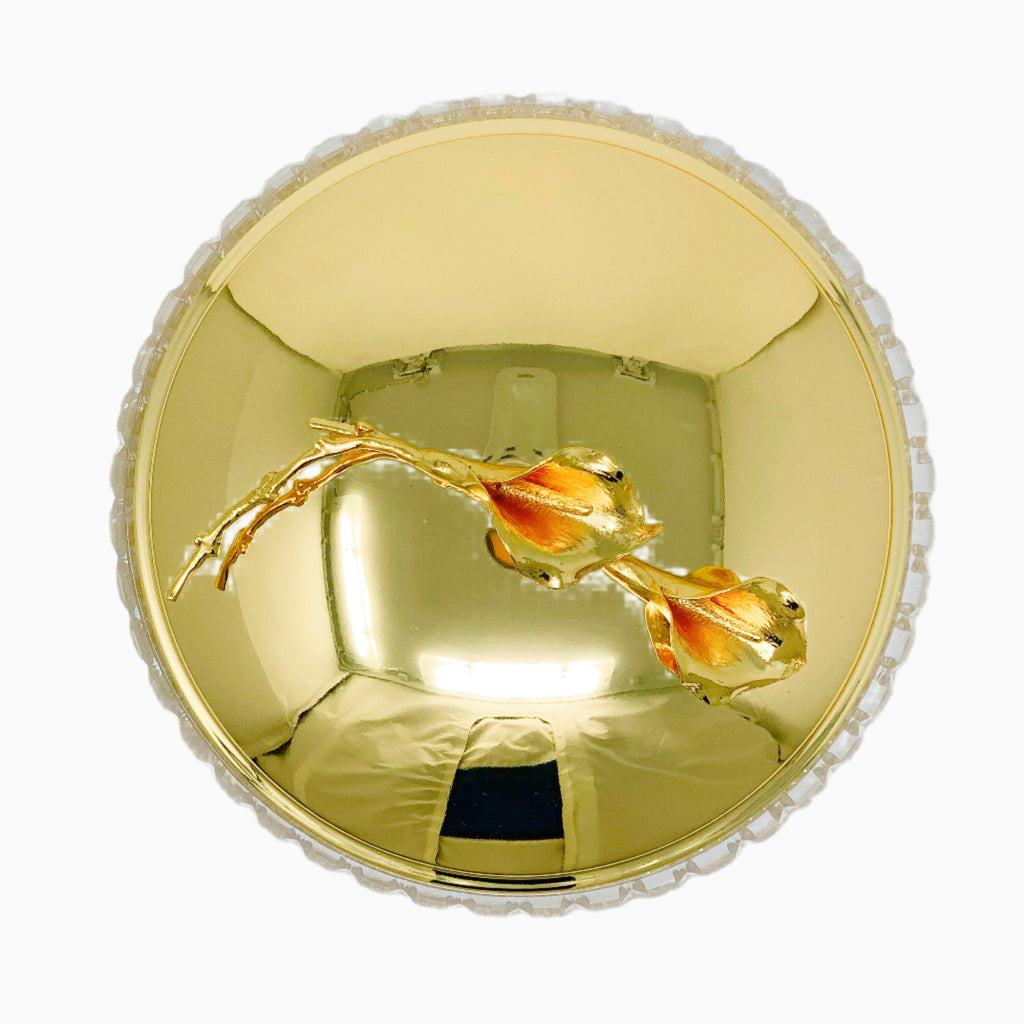 ROUND GOLD SERVING BOWL