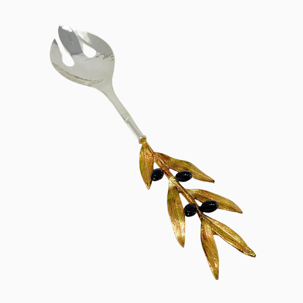 SALAD FORK WITH BLACK OLIVE  HANDLE