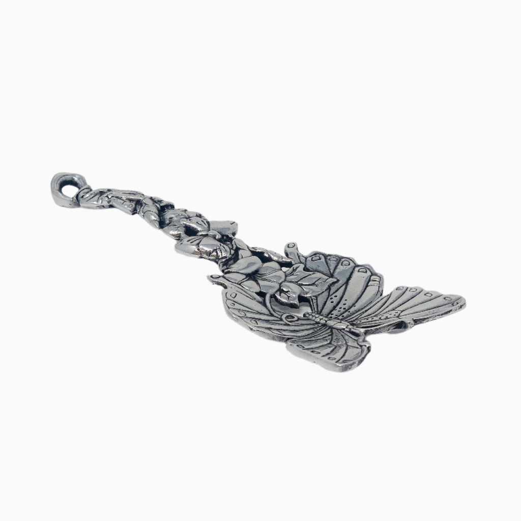 SILVER SPATULA AND SPOON SET, BUTTERFLY COLLECTION
