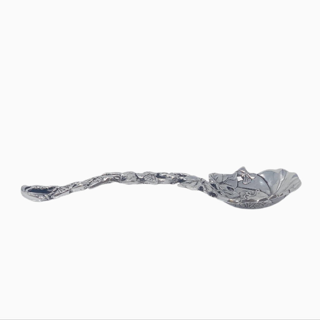 SILVER SPATULA AND SPOON SET, BUTTERFLY COLLECTION