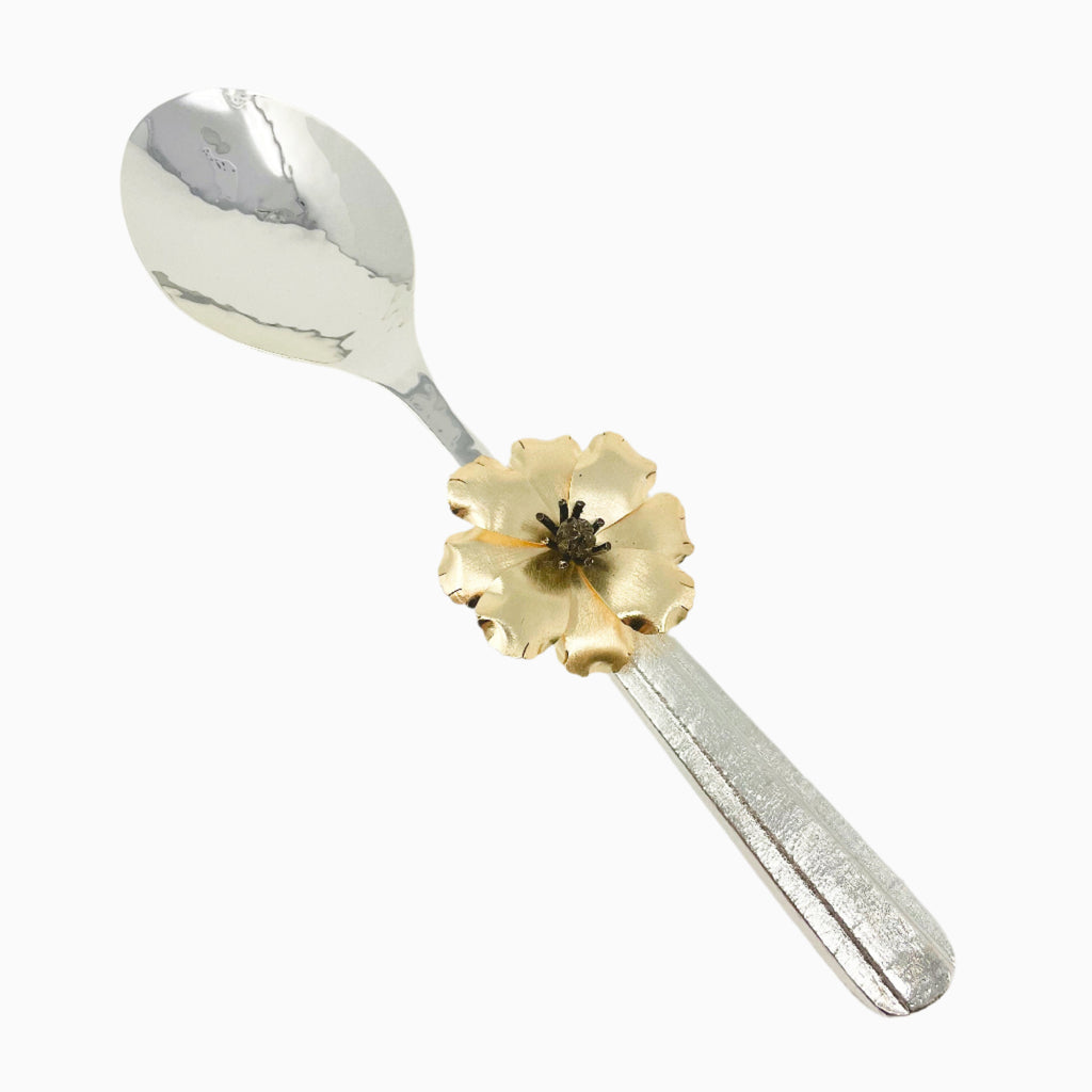 SILVER TONE SALAD SPOON