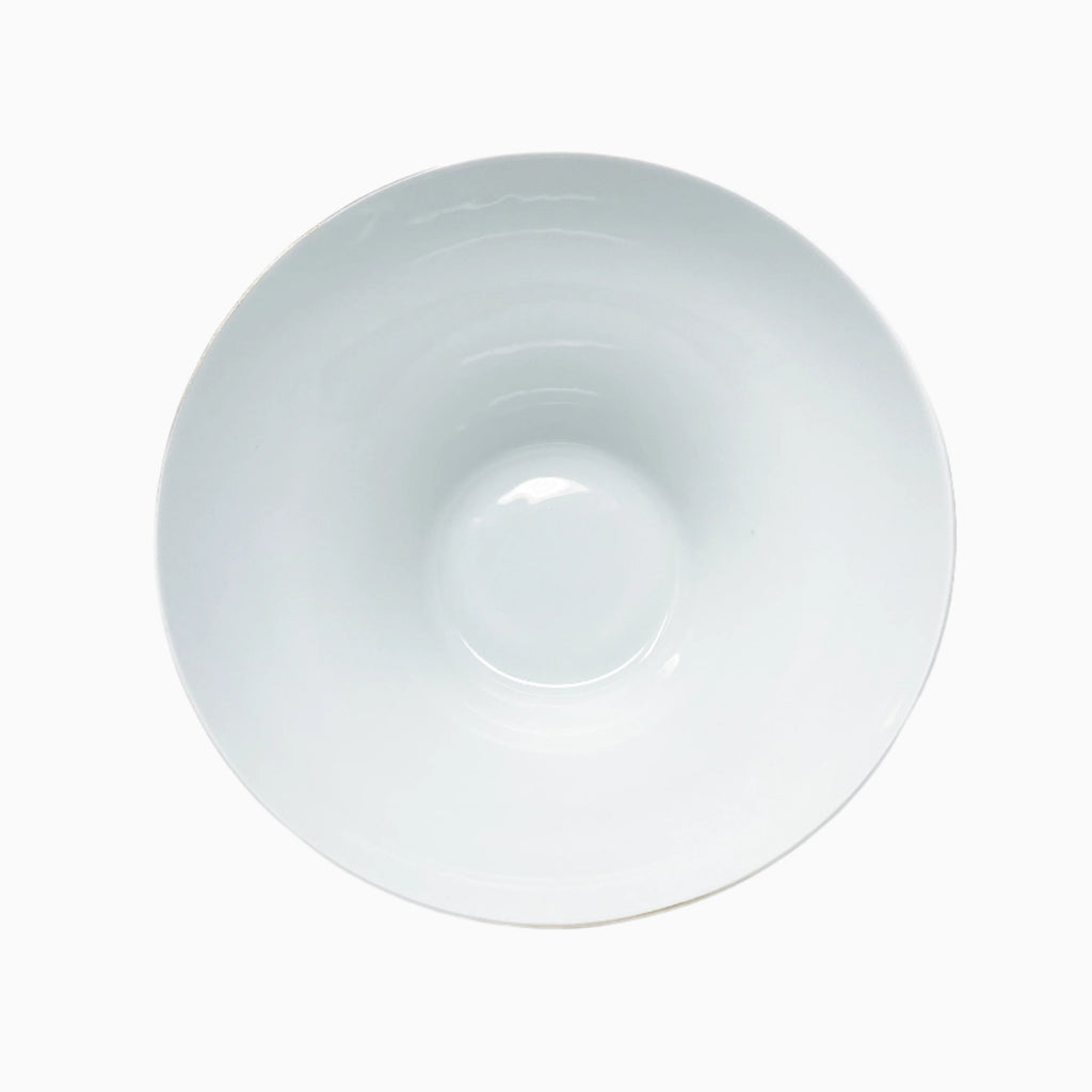 SIX PERSON 30-PIECE BLUE, WHITE, AND GOLD DINNERWARE SET