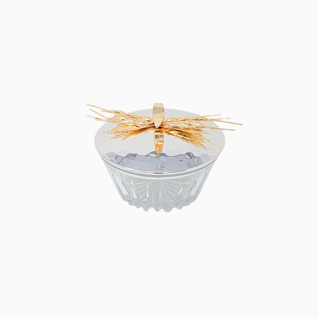 SMALL CANDY BOWL WITH GOLD LID