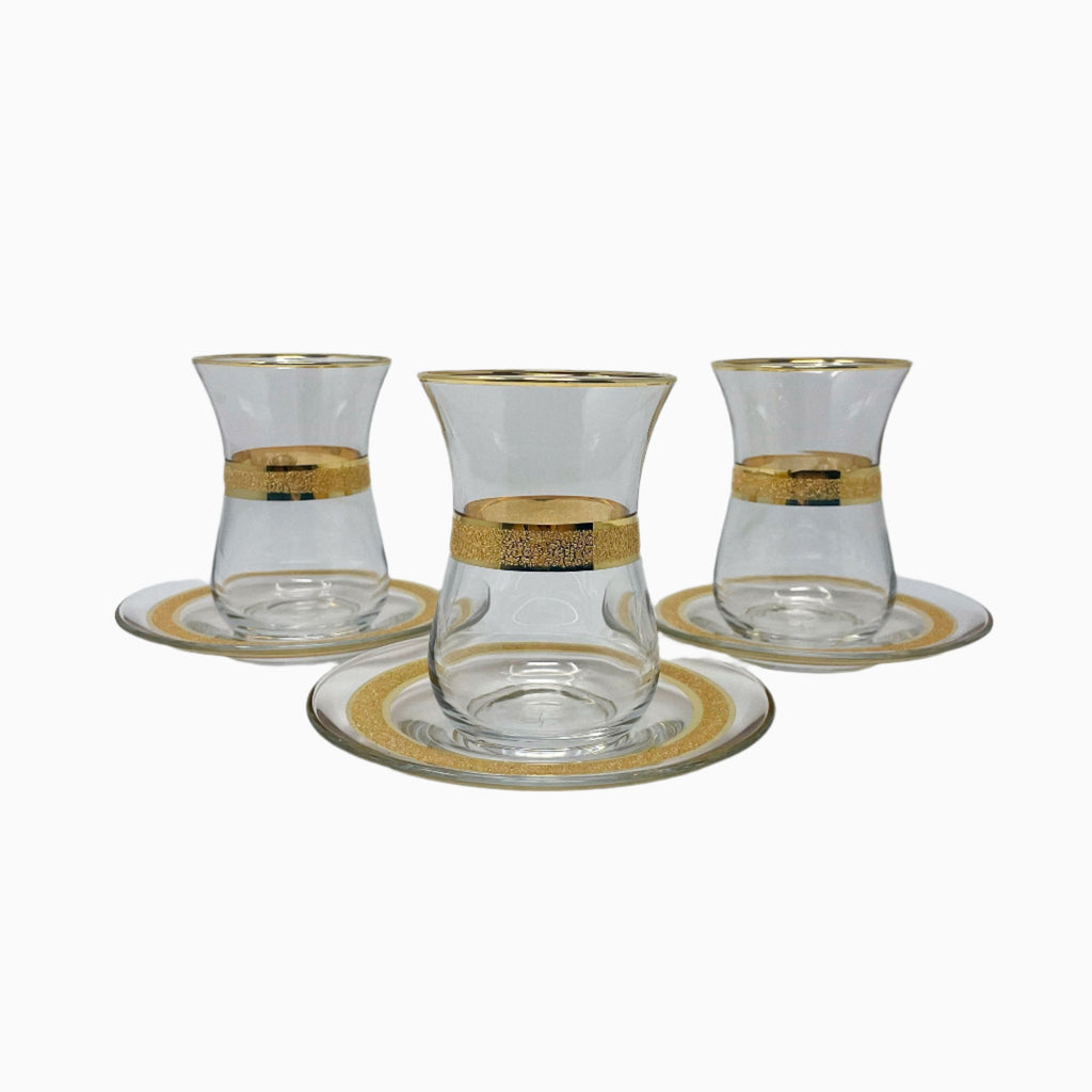 TWELVE PIECE GOLDEN TONE TEA SET